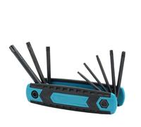 QYCWHXVDF Set di chiavi a stella a prova di manomissione 8 in 1, set di chiavi Torx pieghevoli a stella metrica da T-9 a T-40, chiavi mini tascabili in acciaio CR-V 8 in 1