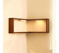 QYDZR Mensole angolari intelligenti che illuminano il tuo spazio, mensola angolare illuminata, espositore for mensole a parete in legno, espositore moderno a parete(Set-1)