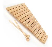 QYDZSHOP Glockenspiel in Quercia, Strumento a Percussione in Legno per Bambini con 12/15 Note E Mazzuoli Glockenspiel in Legno Xilofono Strumento a Percussione da Suonare con Le Mazze