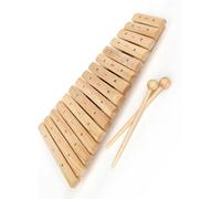 QYDZSHOP Glockenspiel in Quercia, Strumento a Percussione in Legno per Bambini con 15 Note E Mazzuoli Glockenspiel in Legno Xilofono Strumento a Percussione da Suonare con Le Mazze