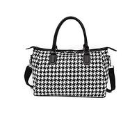 Qyeeypoc Nuova Borsa Houndstooth di Moda, Borsa a Tracolla da Viaggio, Borsa da Yoga per Sport, Borsa da Viaggio per Fitness, Pied de Poule Impermeabile S