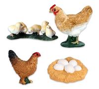 QYEHF Ciclo di Vita del Pulcino, Giocattoli del ciclo di crescita della gallina madre,4 Parti Modello di Apprendimento Animale Giocattoli Educativi per I Più Piccoli per bambini 3-8 anni