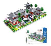 QYEHF Cinese Architecture of Suzhou Garden Micro mattoncini da costruzione, set da 3888 pezzi, micro mini mattoncini da costruzione, pezzi classici Suzhou Garden decorazione per la casa, mattoncini da