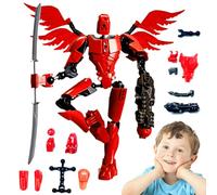 QYEHF Robot Giocattoli, Con le ali Bambola stupida,Lucky Dolls, Articulated Dummy Dolls DIY, Deformation Robot Regali per Adulti e Bambini