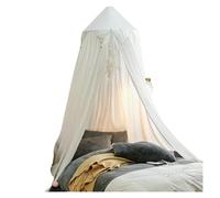 QYEURFOF Baldacchino, Baldacchino da letto, baldacchino sospeso a cupola rotonda for mazzetta for bambini Arredamento della camera for Angolo di lettura Castello gioco for interni ed esterni(White)