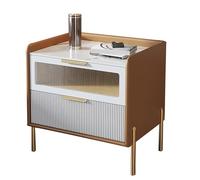 QYEURFOF Comodino, Comodino con cassetti, comodino moderno di lusso, comodini, cassettiera, armadietto, organizzatore, mobili, for camera da letto, piccoli spazi(Orange,40x40x50cm)