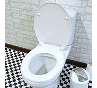 QYEURFOF Copriwater, Sedile WC Coperchio Ultra Resistente Big-Slow Down for Sedile Compatibile a Forma di O/V/U(Wit)