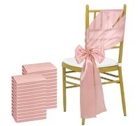 QYEURFOF Fascia per Sedia, Verde Salvia, 24 Pezzi, 17 x 275 cm, fusti for sedie in Raso, Fiocchi, coprisedie, Nastri for Decorazioni for Feste, Banchetti Nuziali, Eventi(Rose Gold)