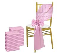 QYEURFOF Fascia per Sedia, Verde Salvia, 24 Pezzi, 17 x 275 cm, fusti for sedie in Raso, Fiocchi, coprisedie, Nastri for Decorazioni for Feste, Banchetti Nuziali, Eventi(Dark Pink)