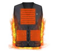 QYEURFOF Gilet riscaldato, Giacca riscaldata for Esterni Gilet riscaldante Abbigliamento da Escursionismo for Riscaldamento Elettrico Intelligente USB(XL)