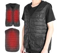 QYEURFOF Gilet riscaldato, Gilet riscaldante Giacche Calde Invernali Cotone USB Abbigliamento Impermeabile for Esterni Attrezzatura da Campeggio for Escursionismo(L)