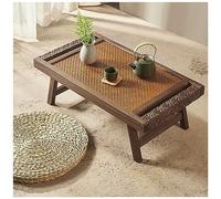 QYEURFOF Tavolino da Pavimento, Tavolino Tatami - Tavolo Pieghevole in Legno massello for Seduta a Pavimento, tavolino da tè Multiuso, dal Design Versatile