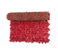 QYEW Protezione per la privacy artificiale con fiore di edera, siepe artificiale in edera, schermo per la privacy decorativo a traliccio da parete per esterni giardino e cortile, rosso 1 x 3