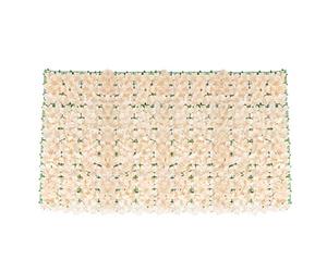 QYEW Recinzione Artificiale con Edera Fiorita per la Privacy, Siepe Artificiale di Edera Sintetica, Recinzione Decorativa UV-Protetta per Parete da Giardino e Decorazione da Esterno per Giardino e