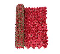 QYEW Siepe artificiale con fiori artificiali, siepe di edera artificiale, per balcone privato, decorazione per giardino esterno, protezione solare, diffusore acustico