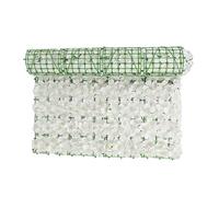 QYEW Siepe artificiale con fiori artificiali, siepe di edera artificiale, per balcone privato, decorazione per giardino esterno, protezione solare, diffusore acustico