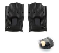 QYHON Guanti in pelle senza dita per uomo e donna, in pelle sintetica, ideali per guida, ciclismo, cosplay (ad esempio Lara Croft, Kim Possible) e attività all'aperto