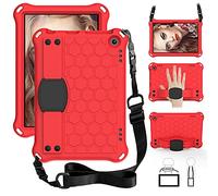 QYiD Custodia Bambini per 2020 all-New Fire HD 8 Plus, Eva Custodia Leggera Protettiva Antiurto per Bambini con Supporto & Tracolla per all-New Fire HD 8 (10th Generation, 2020 Release), Rosso/Nero