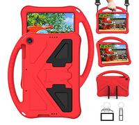 QYiD Custodia Bambini per Huawei MatePad T10 / T10s 2020, Rigida Custodia Antiurto Leggero EVA Protettiva con Kicksupporto & Tracolla per T10s 10.1" AGS3-L09 AGS3-W09 / T10 9.7" AGR-L09 AGR-W09, Rosso
