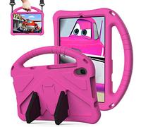 QYiD Custodia Bambini per Huawei MatePad T8 8.0" 2020, Rigida Custodia Antiurto Leggero Non-Toxic Eva Protettiva con Kicksupporto & Tracolla per Huawei MatePad T8 KOB2-L09 KOB2-L03, RoseRosso