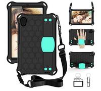 QYiD Custodia Bambini per Huawei Mediapad M6 8.4, Eva Custodia Leggera Protettiva Antiurto per Bambini con Supporto & Tracolla per Huawei MediaPad M6 8.4 Pollici 2019, Nero/Aqua