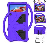 QYiD Custodia Bambini per Huawei MediaPad T3 10, Rigida Custodia Antiurto Leggero Non-Toxic Eva Protettiva con Kicksupporto & Tracolla, Portamatite per Huawei MediaPad T3 10 9.6 Pollici, Viola