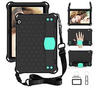 QYiD Custodia Bambini per Huawei MediaPad T5 10, Eva Custodia Leggera Protettiva Antiurto per Bambini con Supporto & Tracolla per Huawei Mediapad T5 10 10.1 Pollici 2018 Tablet, Nero/Aqua