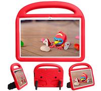 QYiD Custodia Bambini per iPad 8th/7th Generation, Rigida Custodia Antiurto Leggero Non-Toxic Eva Protettiva con Kicksupporto & Tracolla, Portamatite per 2020/2019 New iPad 10.2 Pollici, Rosso