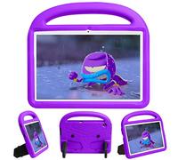QYiD Custodia Bambini per iPad 8th/7th Generation, Rigida Custodia Antiurto Leggero Non-Toxic Eva Protettiva con Kicksupporto & Tracolla, Portamatite per 2020/2019 New iPad 10.2 Pollici, Viola