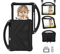 QYiD Custodia Bambini per iPad 8th/7th Generation, Rigida Custodia Antiurto Leggero Non-Toxic Eva Protettiva con Kicksupporto & Tracolla, Portamatite per 2020/2019 New iPad 10.2 Pollici, Nero