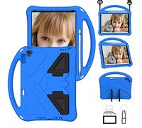 QYiD Custodia Bambini per iPad 8th/7th Generation, Rigida Custodia Antiurto Leggero Non-Toxic Eva Protettiva con Kicksupporto & Tracolla, Portamatite per 2020/2019 New iPad 10.2 Pollici, Blu
