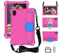 QYiD Custodia Bambini per Mediapad M5 Lite 8 2019, Eva Custodia Leggera Protettiva Antiurto per Bambini con Supporto & Tracolla per Huawei Mediapad M5 Lite 8.0 Pollici 2019, Rose/Blu