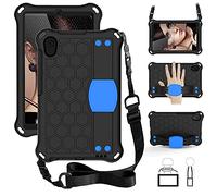 QYiD Custodia Bambini per Mediapad M5 Lite 8 2019, Eva Custodia Leggera Protettiva Antiurto per Bambini con Supporto & Tracolla per Huawei Mediapad M5 Lite 8.0 Pollici 2019, Nero/Blu