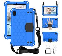 QYiD Custodia Bambini per Mediapad M5 Lite 8 2019, Eva Custodia Leggera Protettiva Antiurto per Bambini con Supporto & Tracolla per Huawei Mediapad M5 Lite 8.0 Pollici 2019, Blu/Nero