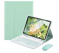 QYiD Custodia con Tastiera e Mouse per Custodia per Tastier iPad PRO 12.9" 2021/2020/2018, Magnetica Cover con Tastiera Bluetooth Staccabile & Mouse per iPad PRO 12.9" 5ª/4ª/3ª Generazione, Green