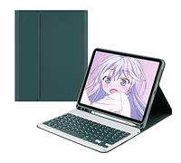 QYiD Custodia con Tastiera per iPad Air 4 (2020, 10,9)/iPad Pro 11 2021/2020/2018, Ultrathin Custodia con Tastiera Bluetooth staccabile per 11" iPad Pro/10.9" iPad Air 2020, Verde scuro