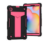 QYiD Custodia per all-New Fire HD 8 2020/ Fire HD 8 Plus 2020 (10th Gen 2020 Release), Heavy Duty Shockproof Rugged Custodia Protettiva Robusta Antiurto per Fire HD 8 8.0 Pollici, Nero/Rosa