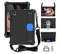 QYiD Custodia per Fire HD 8/ Fire HD 8 Plus (10th Generation, 2020 Release), EVA Custodia Leggera Protettiva Antiurto per Bambini con Supporto & Portapenna, Tracolla per Fire HD 8 Tablet, Black/Blue