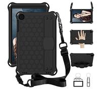 QYiD Custodia per Galaxy Tab A 10.1 2019 (SM-T510/T515), per Bambini Leggero Eva Protective per Bambini con Kickstand/Grip Handle & Tracolla per 10.1 Pollici Galaxy Tab A SM-T510 SM-T515, Nero/Nero