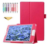 QYiD Custodia per Galaxy Tab A 8.0 2017 Model T380/T385, Ultra Sottile e Leggero Custodia Supporto con Auto Sleep/Wake Feature per Samsung Galaxy Tab A 8.0 Pollici SM-T380/T385 2017 Release, Rose