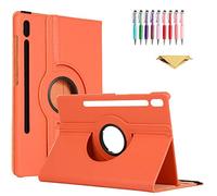 QYiD - Custodia per Galaxy Tab S7 11" 2020 SM-T870 T875 T878, in pelle sintetica PU pieghevole a 360°, con funzione di spegnimento automatico e riattivazione automatica per Galaxy Tab S7 11" 2020, colore: Arancione