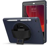 QYiD Custodia per Galaxy Tab S7+/ S7 Plus 12.4 Pollici 2020, Antiurto Protettiva con Cavalletto 360° e Cinturino e Tracolla Tenuti in Mano per Galaxy Tab S7 Plus (SM-T970/975/976), Blu