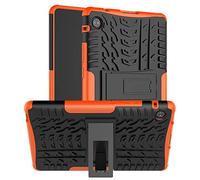 QYiD Custodia per Huawei MatePad T8 8.0" 2020, Hybrid Armor TPU Silicone & Duro PC Protezione Cover con Kickstand per Huawei MatePad T8 KOB2-L09 KOB2-L03, Arancia