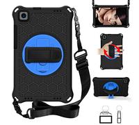 QYiD Custodia per Huawei MatePad T8 8.0" 2020, Leggera Eva Custodia Bambini Robusta con Hand Tracolla e Kickstand Rotante per Huawei MatePad T8 KOB2-L09 KOB2-L03, Viola/Aqua