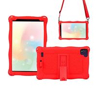 QYiD Custodia per Huawei MediaPad M6 8.4 / Mediapad T3 8.0 / M5 Lite 8.0, Anti-Caduta Leggera EVA Cover Protettiva Cover per bambini con Supporto Convertibile per Huawei MediaPad 8.4 / 8.0 Pollici Rosso