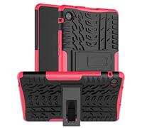 QYiD Custodia per Huawei MediaPad T3 10, Hybrid Armor TPU Silicone & Duro PC Protezione Cover con Kickstand per Huawei MediaPad T3 10 9.6 Pollici (AGS-W09/AGS-L09), Rosa