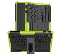 QYiD Custodia per Huawei MediaPad T3 10, Hybrid Armor TPU Silicone & Duro PC Protezione Cover con Kickstand per Huawei MediaPad T3 10 9.6 Pollici (AGS-W09/AGS-L09), Verde