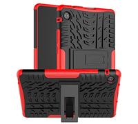 QYiD Custodia per Huawei MediaPad T3 10, Hybrid Armor TPU Silicone & Duro PC Protezione Cover con Kickstand per Huawei MediaPad T3 10 9.6 Pollici (AGS-W09/AGS-L09), Rosso