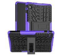 QYiD Custodia per Huawei MediaPad T3 7.0, Hybrid Armor TPU Silicone & Duro PC Protezione Cover con Kickstand per Huawei MediaPad T3 7.0" 2017 BG2-W09, Viola