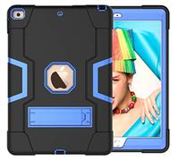 QYiD Custodia per iPad 10.2 / 7th Generation Hybrid Heavy Duty Defender Antiurto Protective con Stand per Apple iPad 10.2 (2019) / A2200 / A2198 / A2232 (Nero+Blu)